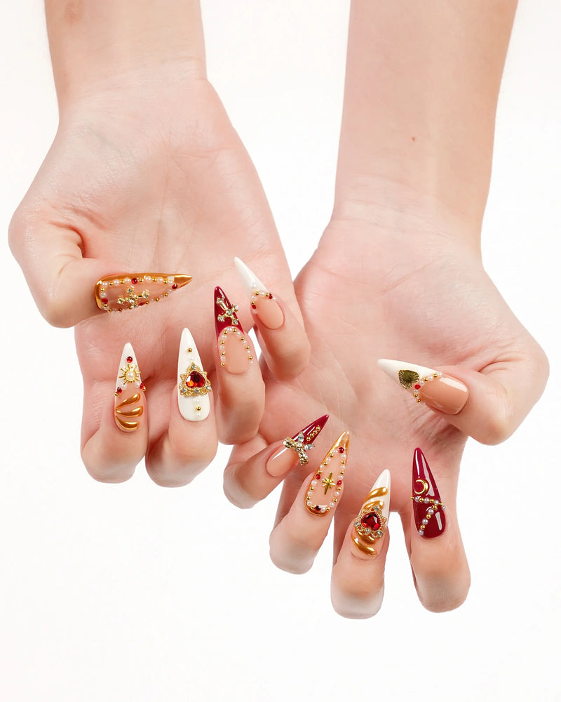 Crimson Gold Divine Adornment