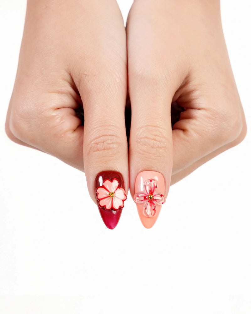 Pink Cherry Gold Accent